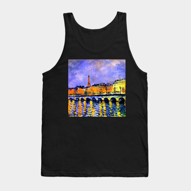 Golden Paris Tank Top by Playful Creatives